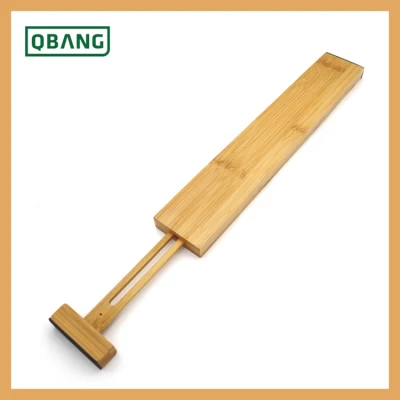 Organizador divisor de gaveta de bambu ajustável e descartável Melhor para cozinha, cômoda, quarto, gaveta de bebê, escrivaninha