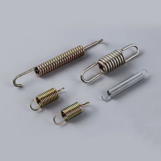 Mola em espiral de aço inoxidável de aço carbono preto metal pequena mola de tração